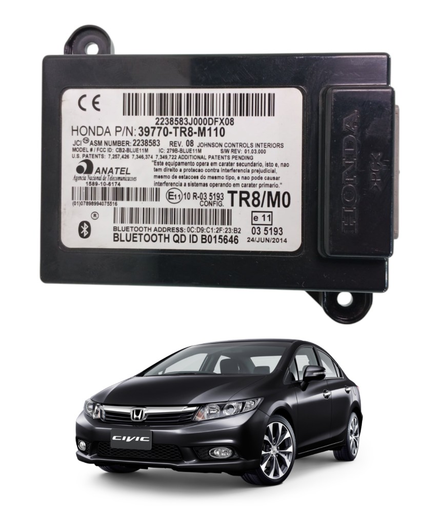Módulo central Bluetooth honda civic 2012 a 2016 e12435