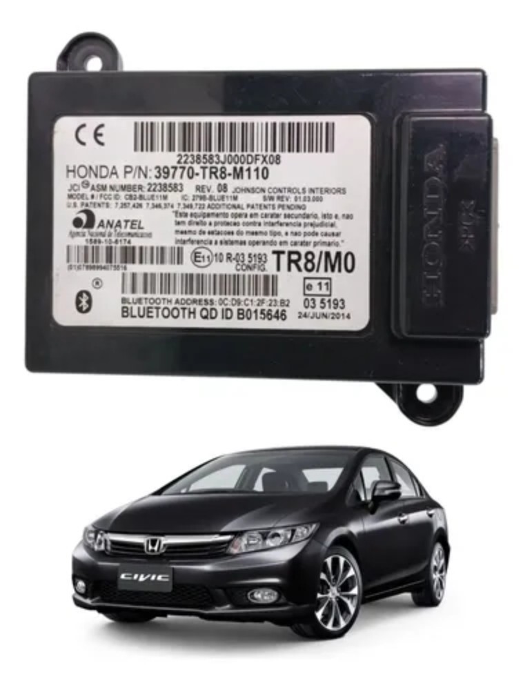 Modulo central bluetooth honda civic 2012 a 2016