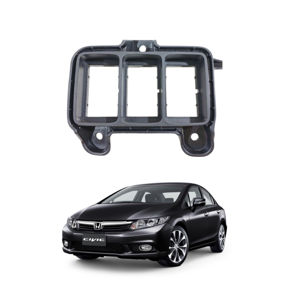 Moldura botao falso honda civic 2012 2016