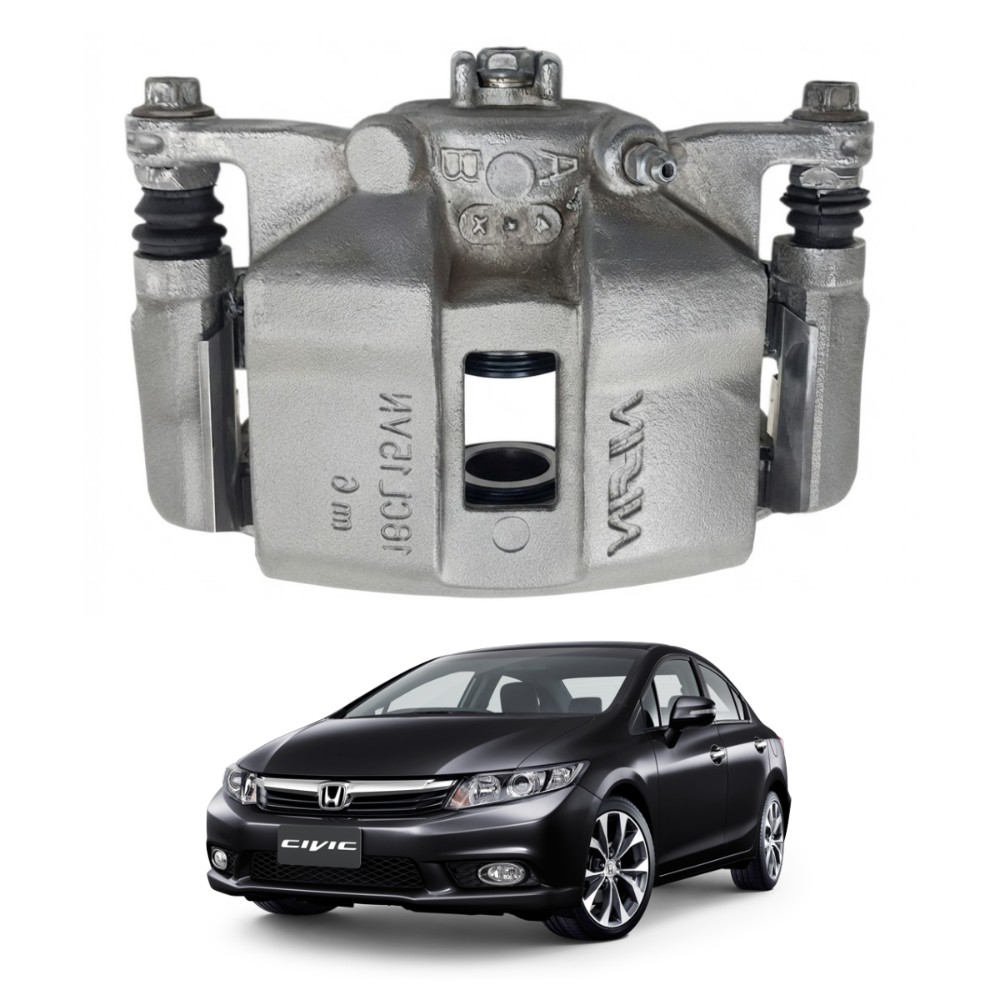 Pinça freio dianteira esquerda honda civic 1.8 2.0 2012 2016