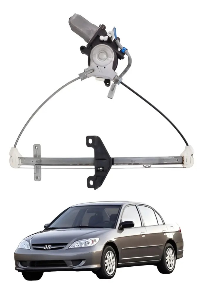 Máquina Vidro Traseira Direita Honda Civic 2001 a 2006 1.7