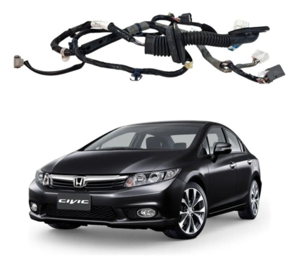 Chicote porta dianteira esquerda honda civic 2012 2016