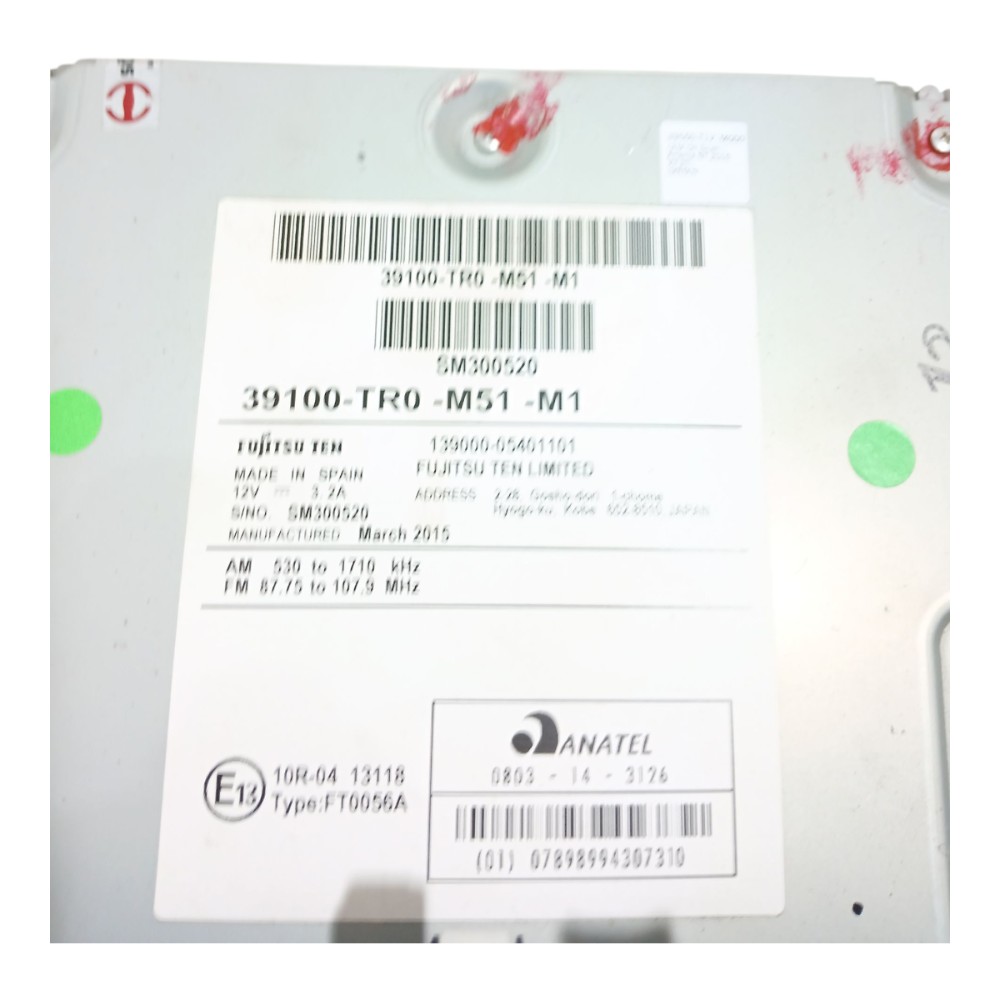 Radio multimidia honda civic 2012 2016 7