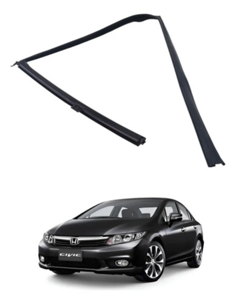 Canaleta porta traseira esquerda honda civic 2012 2016 1
