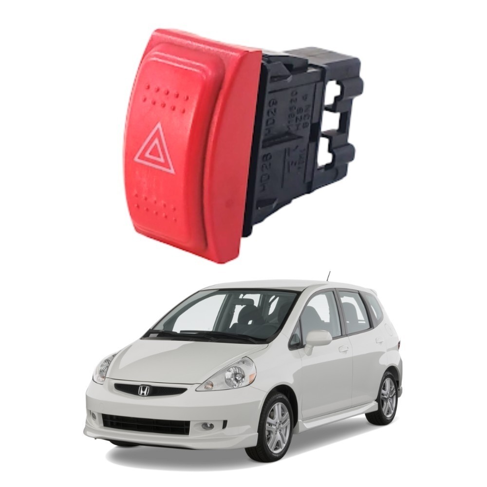Botao pisca alerta honda fit 2003 2008