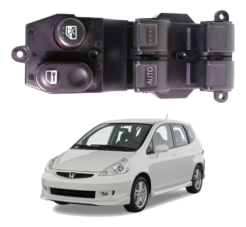 Comando Vidro Dianteiro Esquerdo Honda Fit 1.4 1.5 2004 2008
