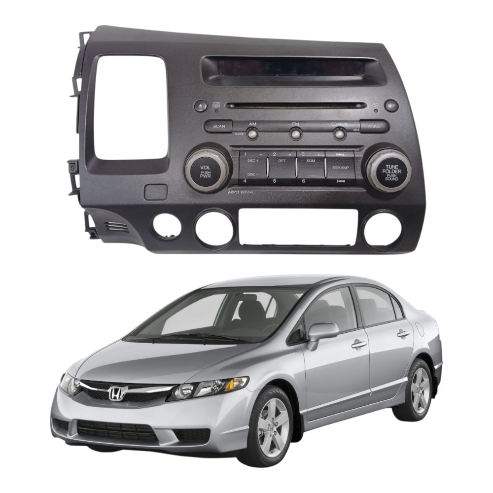 Moldura Painel Radio Honda Civic 2007 2011