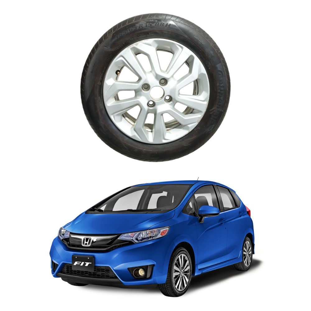 Roda aro 15 pneu meia vida honda fit 2015 2021 1