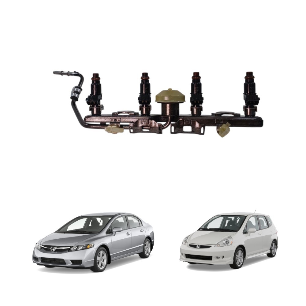 Flauta com bico injetores fit civic 2004 2008