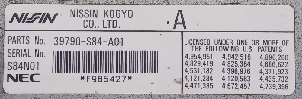 Módulo central abs honda accord 2.3 1992 1993 1994 15813 – Só