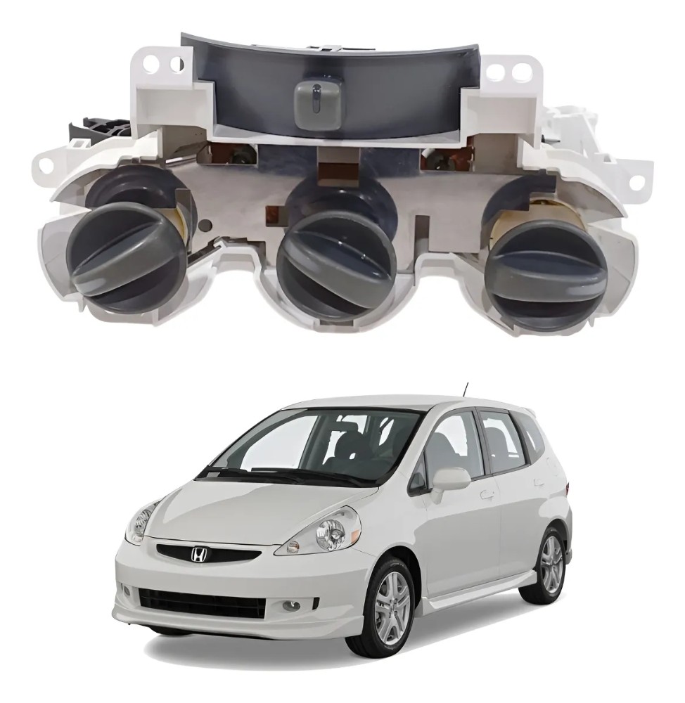 Painel comando ar condicionado analogico honda fit 2004 2008