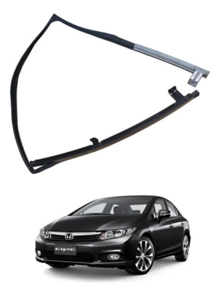 Canaleta porta dianteiro direito honda civic 2012 2016
