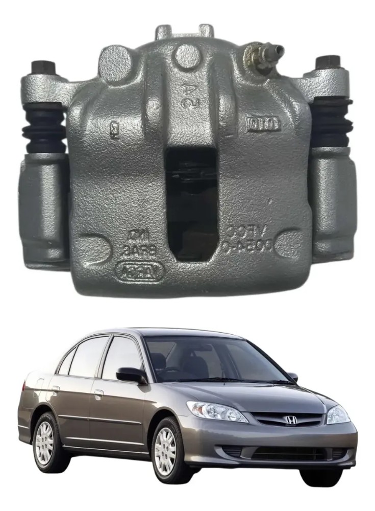 Pinça freio dianteira direito honda civic 1.7 2001 2006