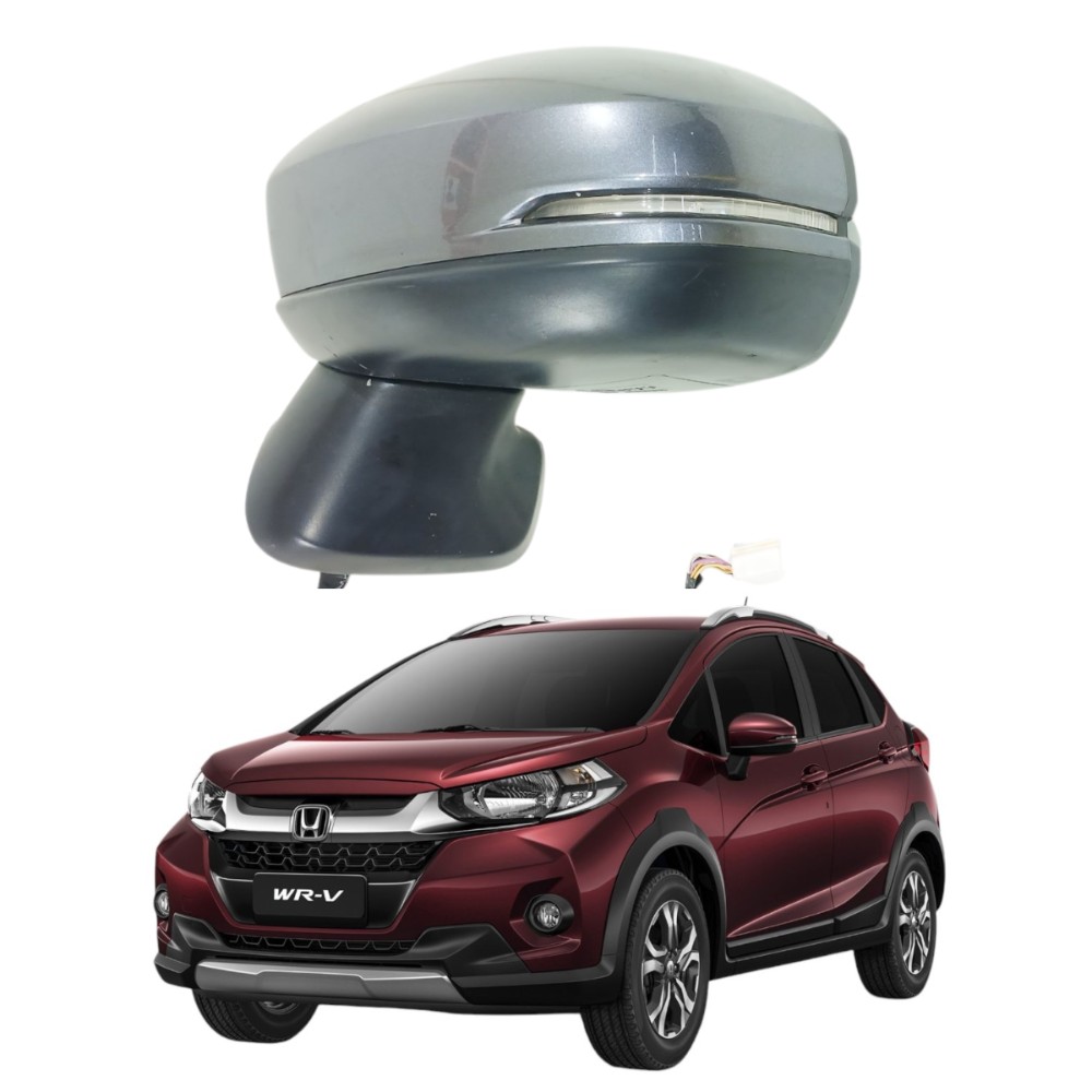 Retrovisor esquerdo com seta honda wrv 2017 2021