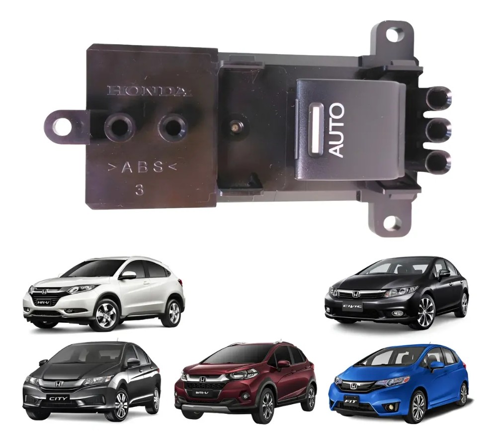 Botão Vidro Traseiro Honda Hrv Civic City Fit Wrv 2012 2021