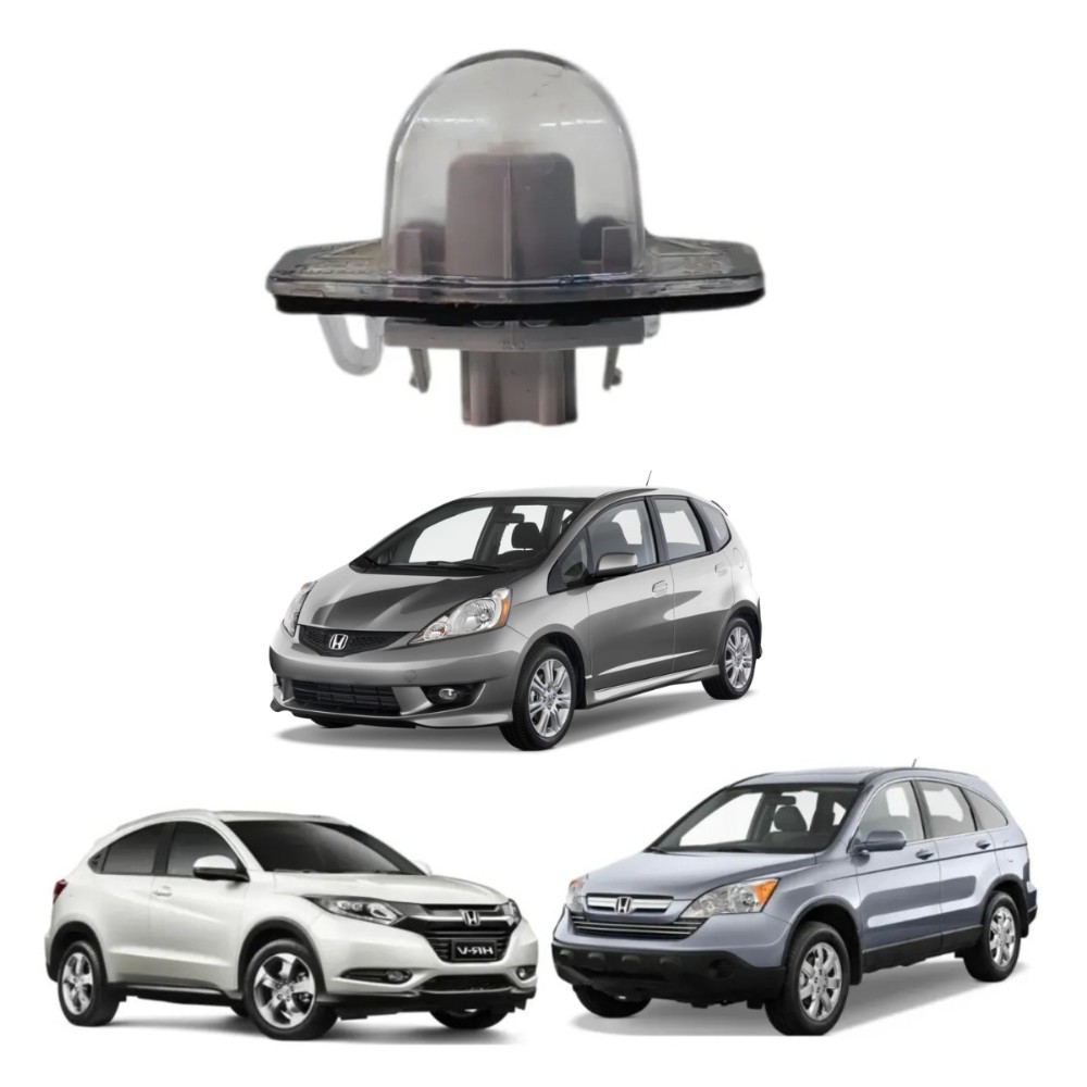 Luz placa honda hrv crv fit 2007 2021 52447