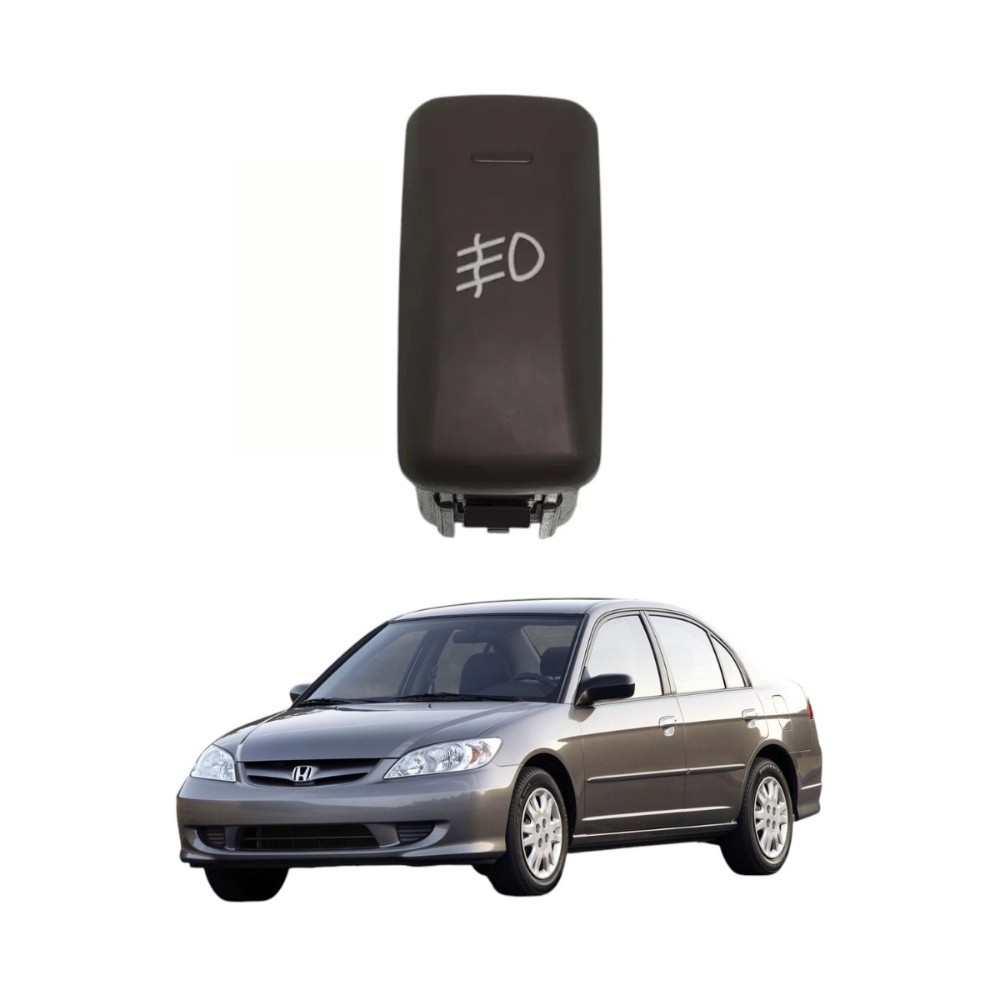 Botao luz farol milha honda civic 2001 2006