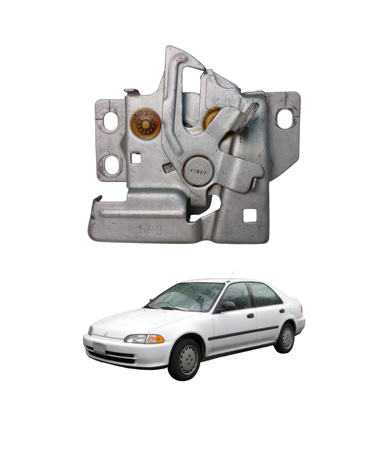 Fechadura Tranca Capo Honda Civic 1992 1993 1994 1995 E2844