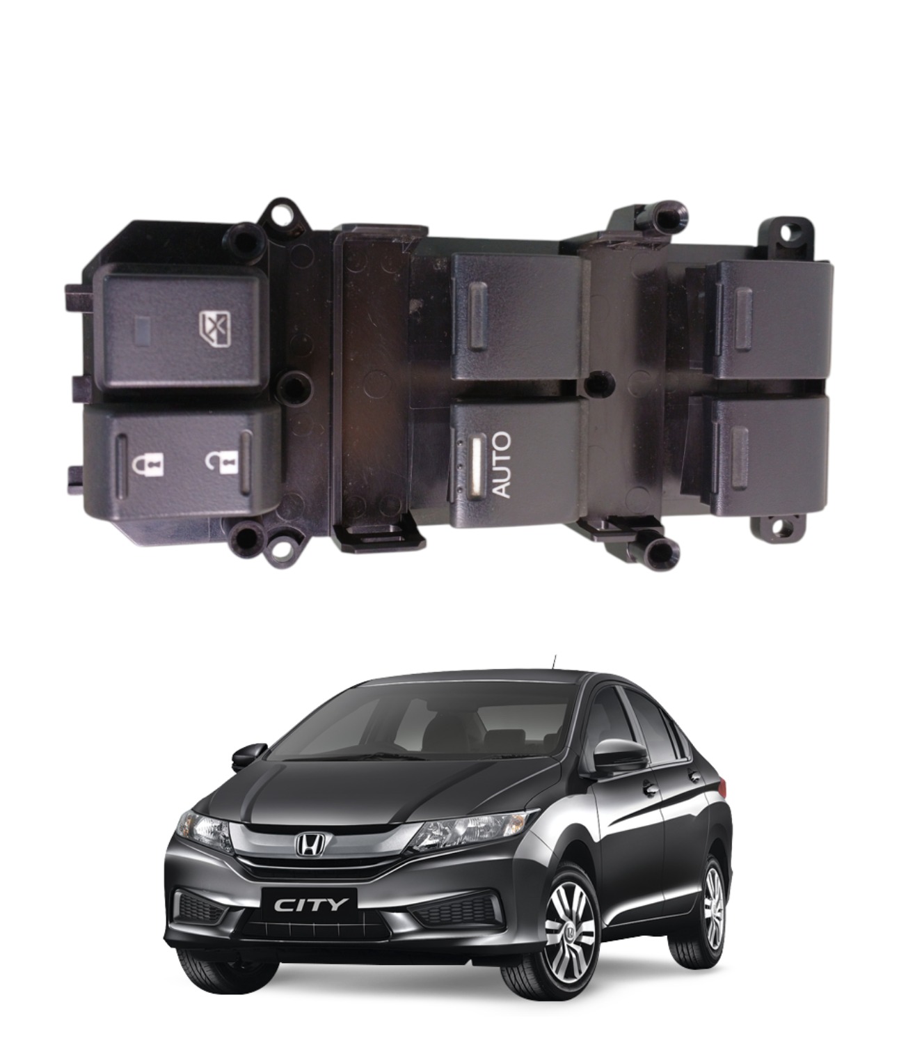 Comando Vidro Dianteiro Esquerdo Honda City 2015 2016 E5936