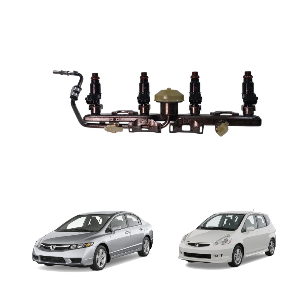 Flauta Com Bico Injetores Fit Civic 2004 2008