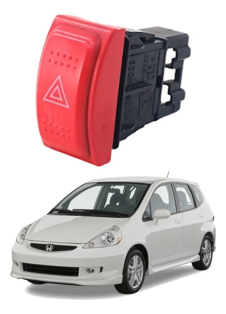 Botão pisca alerta honda fit 2004 2008