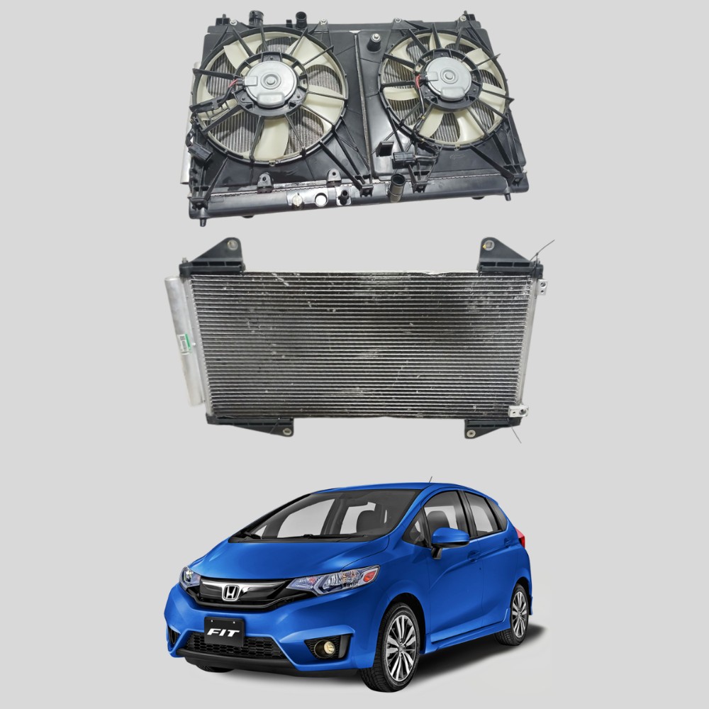 Kit radiador Condensador Honda fit 2015 2021
