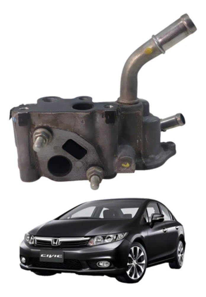 Carcaça válvula termostática honda civic 2012 2016