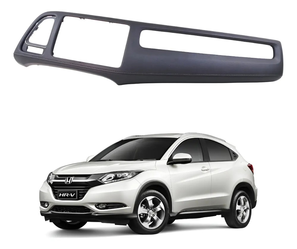 Acabamento painel moldura multimidia honda hrv 2016 41919