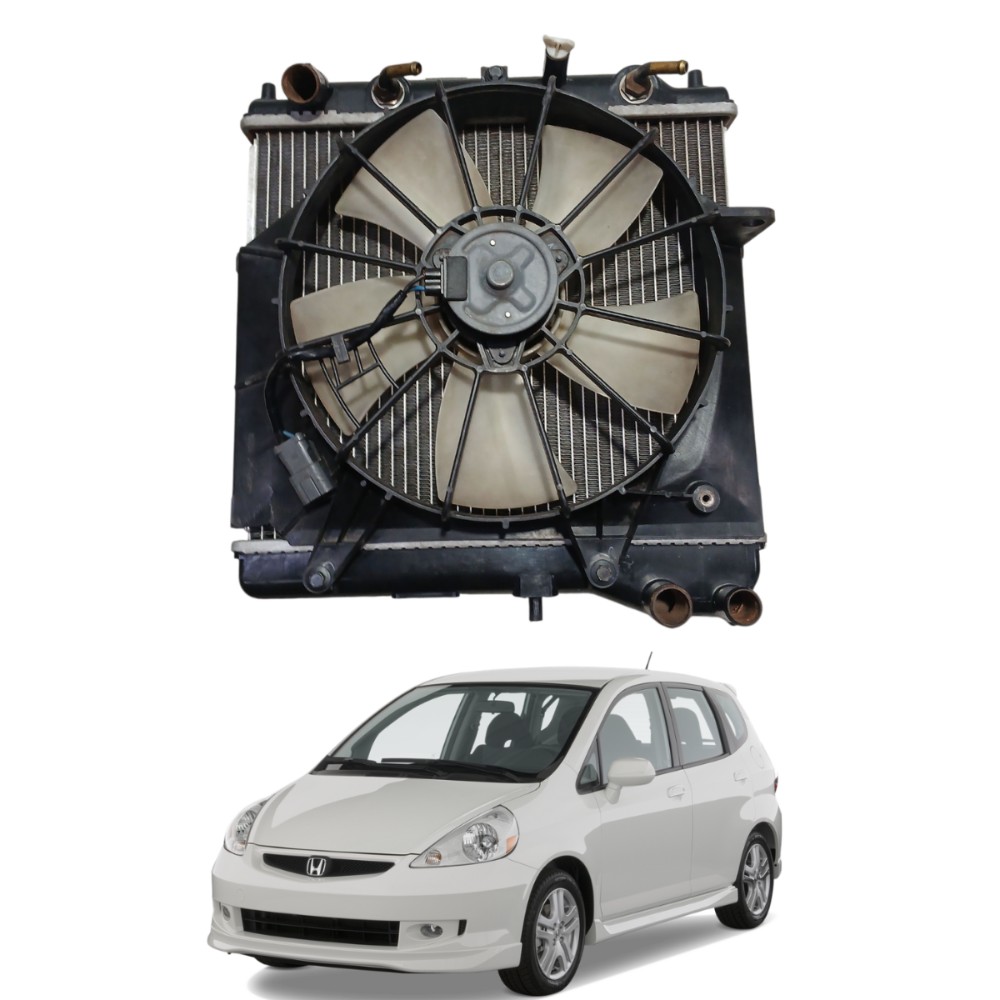 Kit Radiador ventoinha honda fit 2004 2008 34545