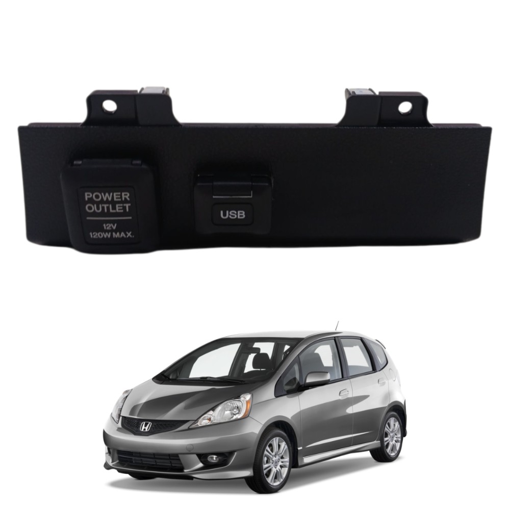 Moldura tomada 12v cinzeiro honda fit 2009 2014 50983