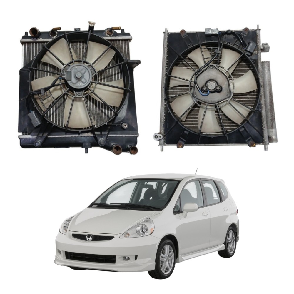 Kit Radiador condensador Honda fit 2004 2008 automático