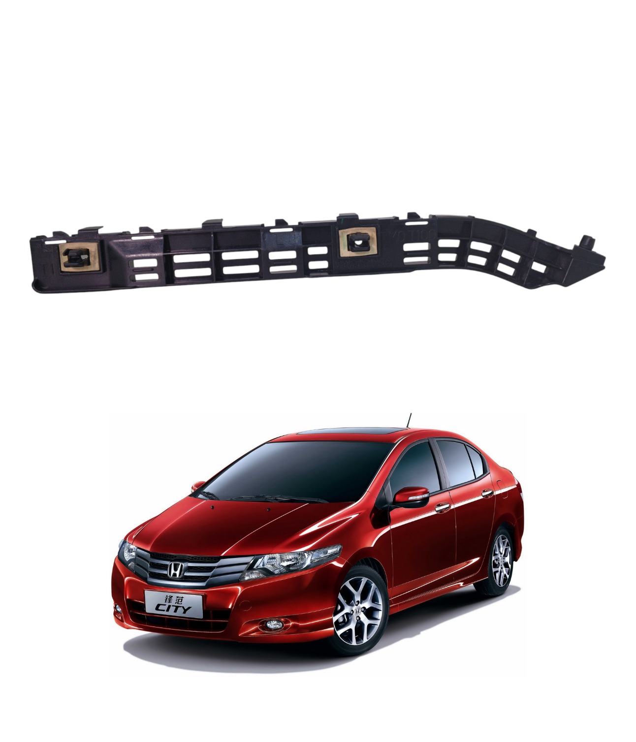 Guia Parachoque Traseiro Esquerdo Honda City 2013 2014 E5055