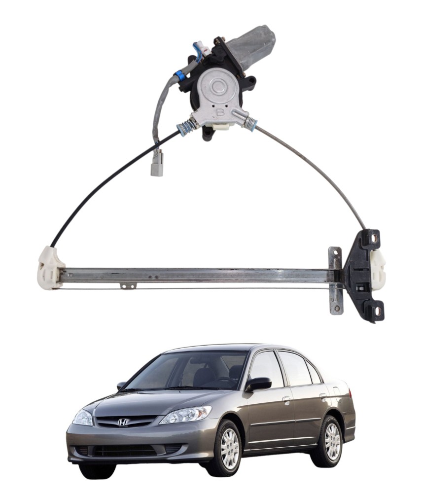 Máquina Vidro Traseira Esquerda Honda Civic 2001 2006 E14981