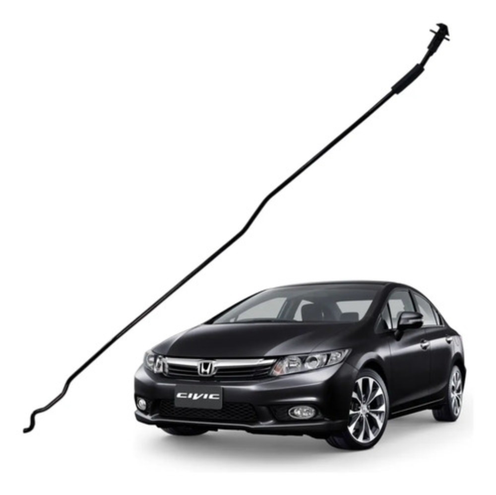 Vareta aste capô honda civic 2012 2016 preto