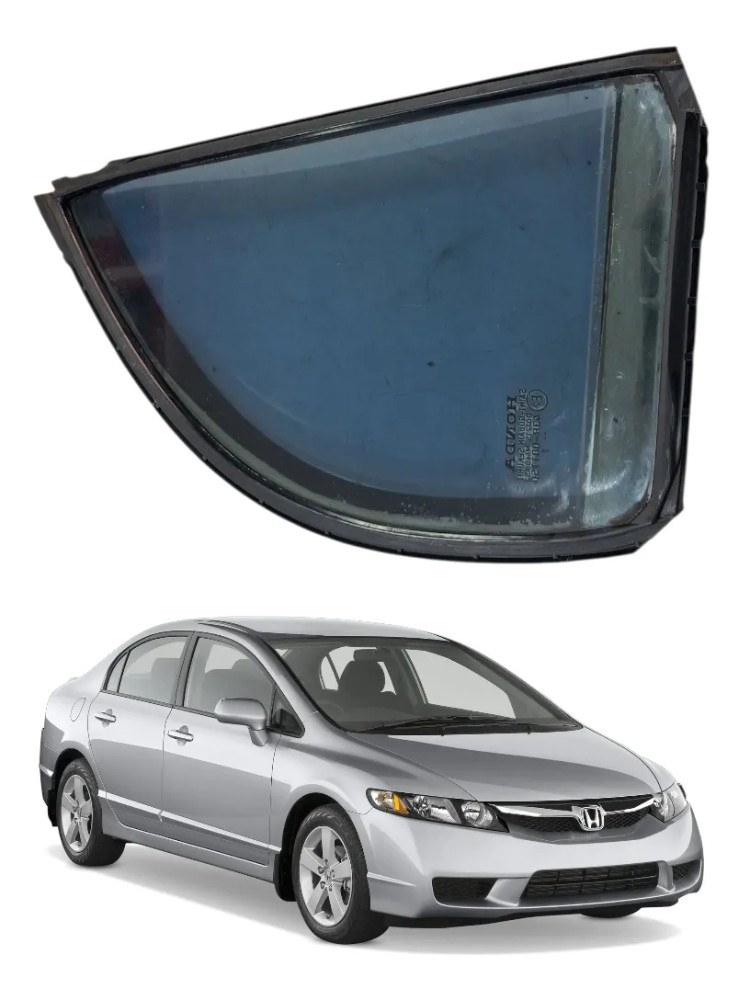 Vidro fixo traseirp direito honda civic 2007 2011 48063