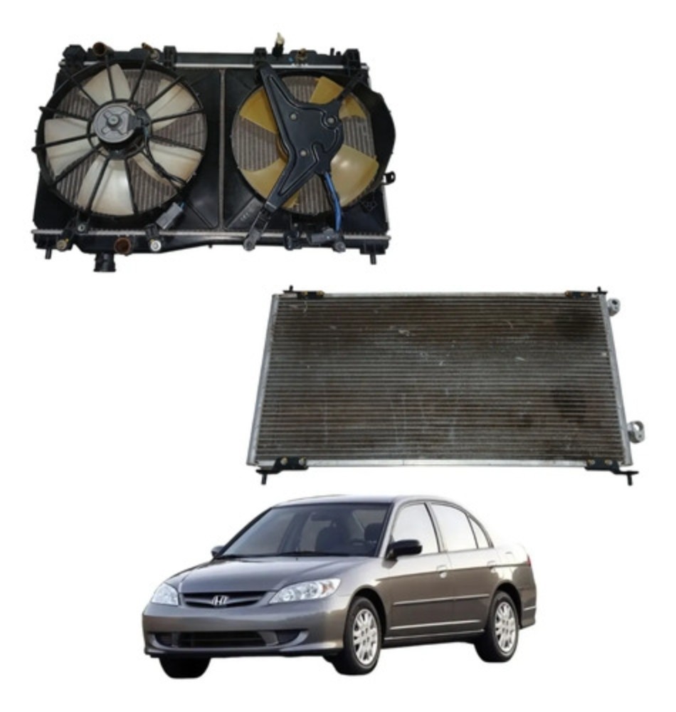 Kit radiador condesador automatico homda civic 2001 53672