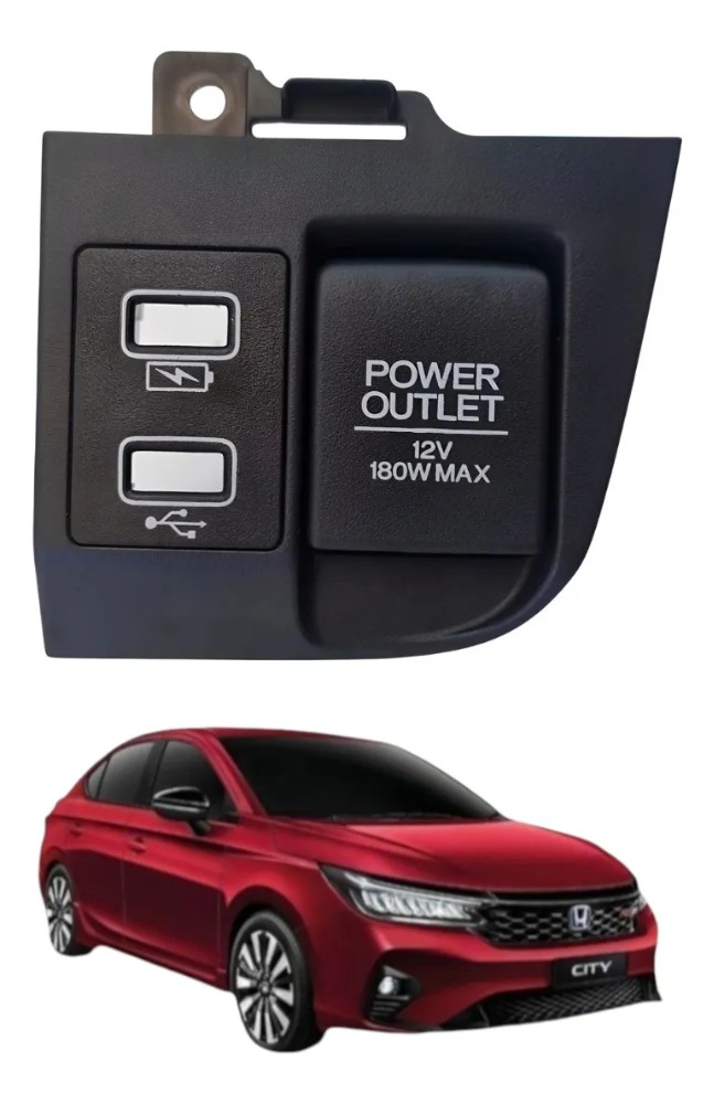 Acendedor tomada 12v usb honda city 2022 a 2024 32942