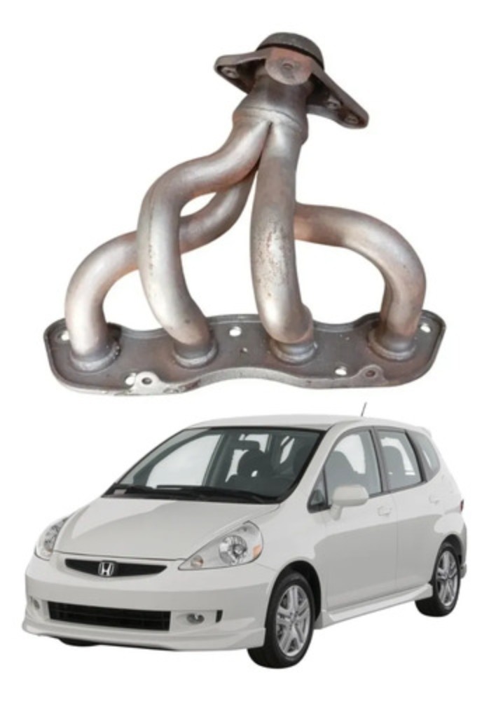 Coletor escapamento honda fit 2004 2008
