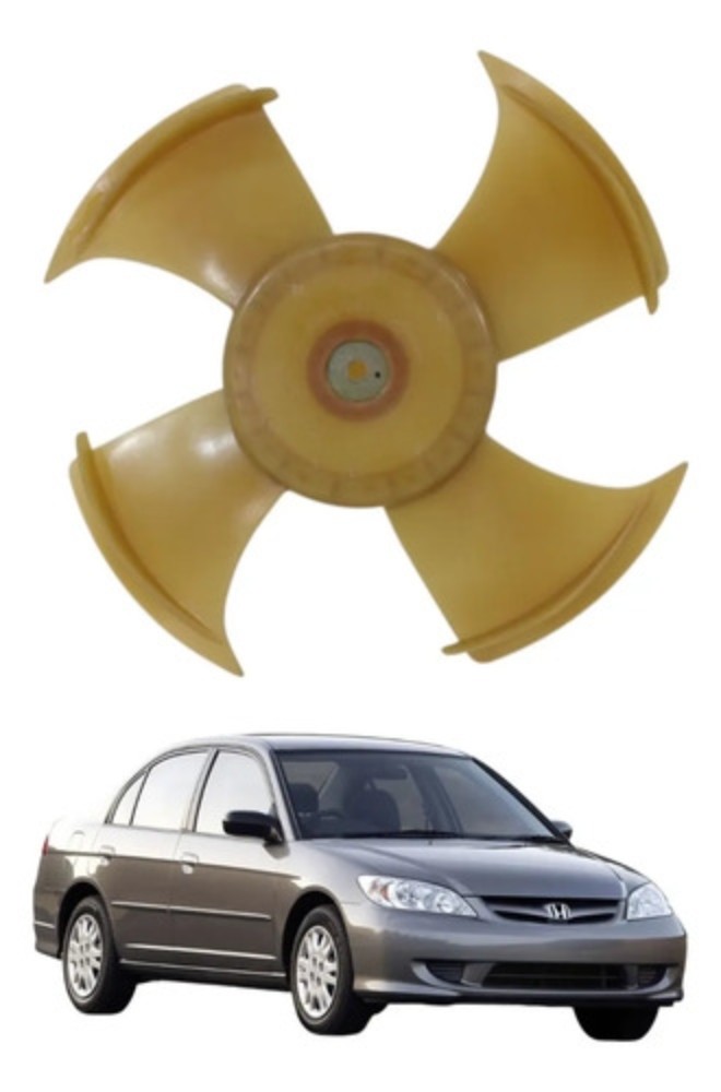 Helice condesador ventoinha homda civic 2001 2006 53609