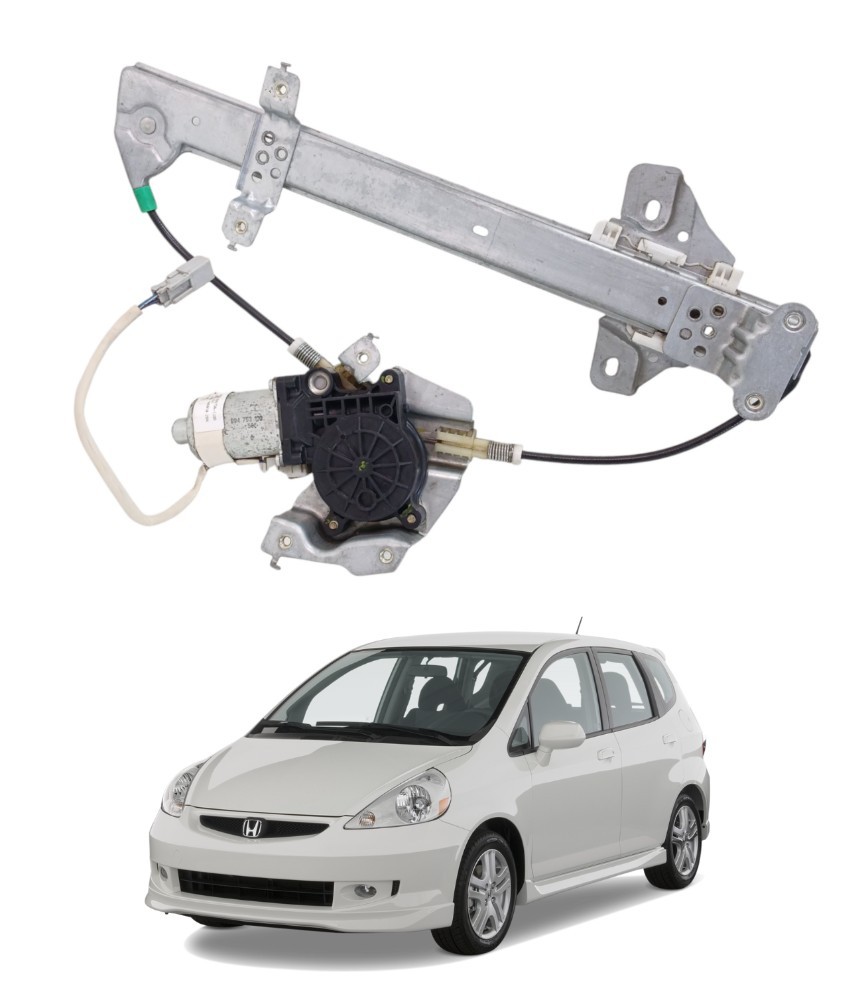 Máquina Vidro Traseira Direita Honda Fit 2004 2008 19527
