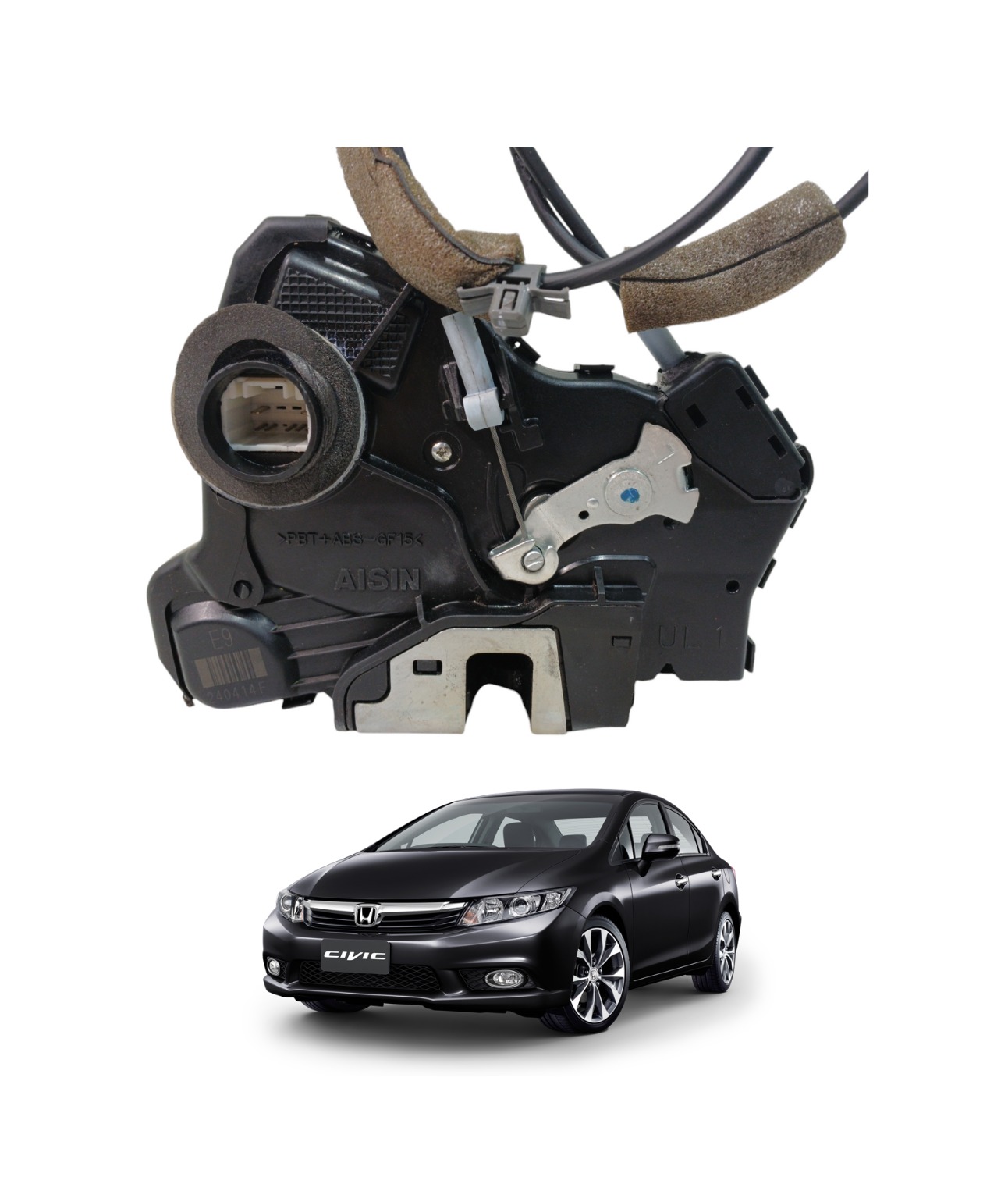 Fechadura Tranca Dianteira Esquerda Civic 2012 A 2016 E2175