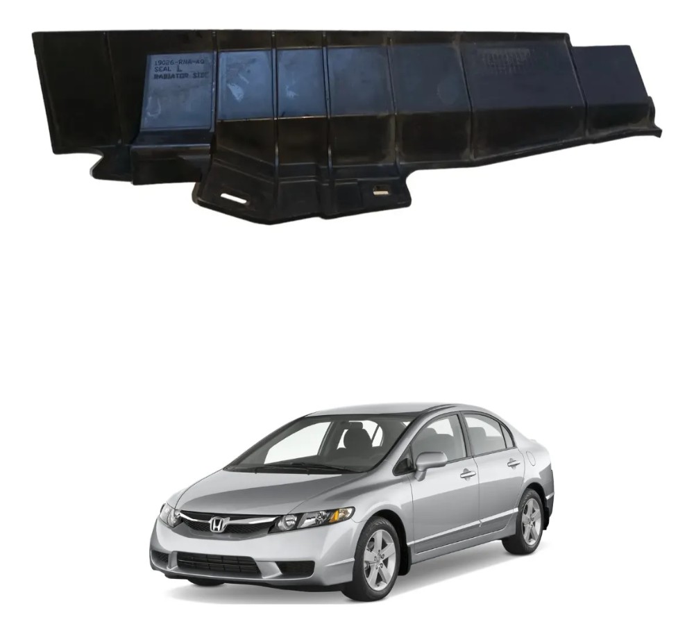 Defletor radiador esquerdo honda civic 2007 2011 47295