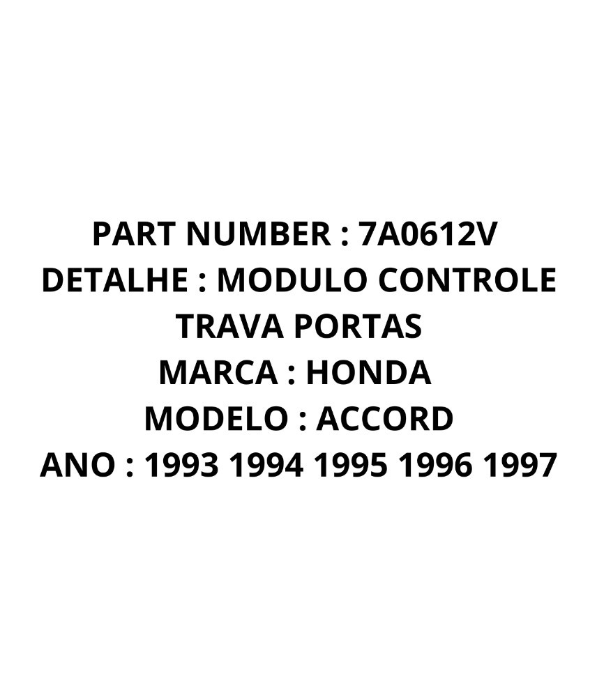 Módulo Trava Portas Honda Accord 1993 1997 4