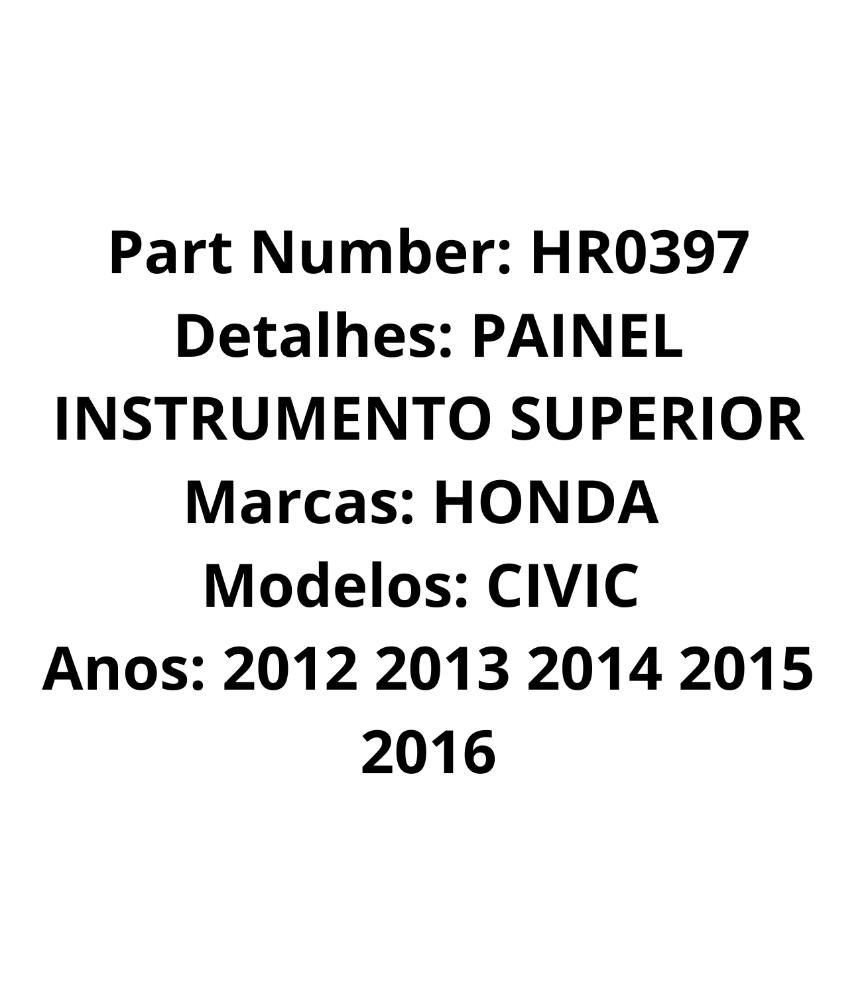 Painel Instrumento Honda Civic 2012 A 2016 Superior E11561 2