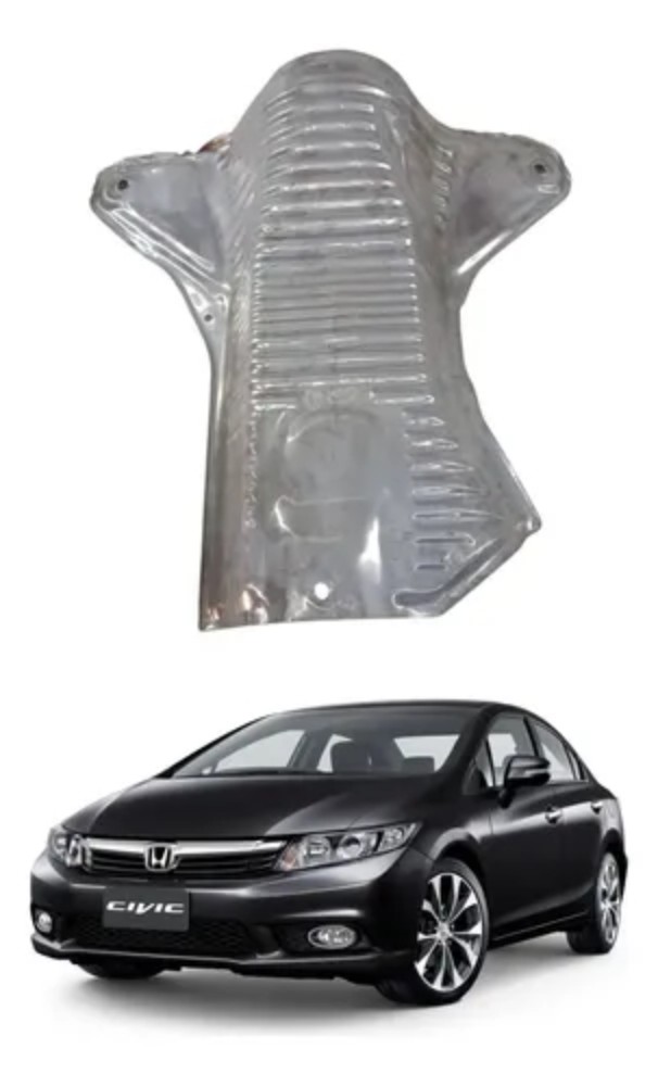 Defletor dianteiro escapamento honda civic 2012 2016