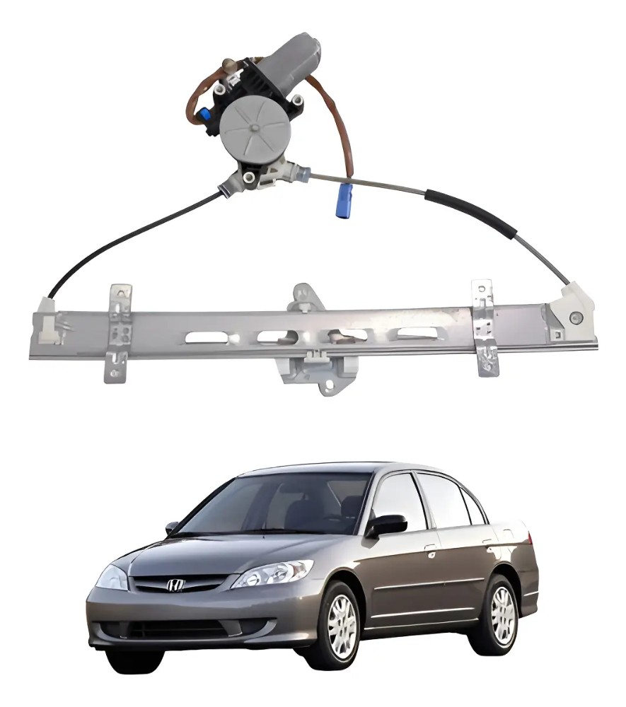 Maquina vidro dianteiro direito honda civic 2001 2006 49627