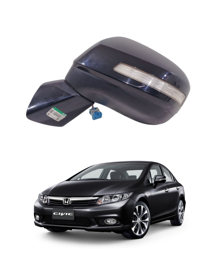 Retrovisor Esquerdo Com Seta Honda Civic 2012 A 2016 15299