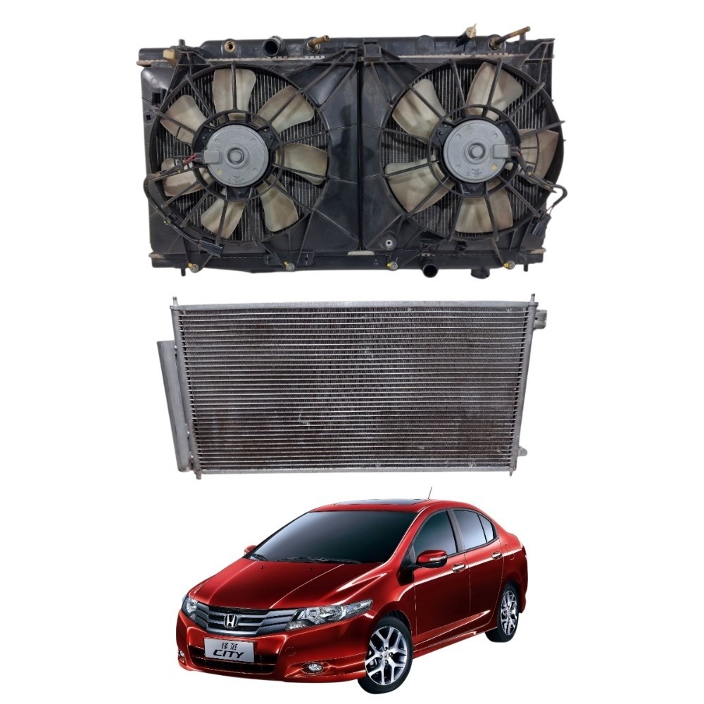 Kit Radiador condensador Honda City 2009 2014 automático