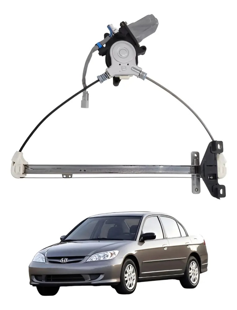 Maquina vidro traseira esquerda honda civic 2001 2006 49601