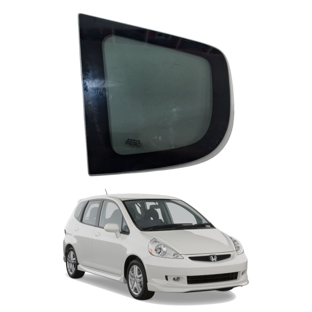 Vidro fixo traseiro esquerdo Honda fit 2004 2008
